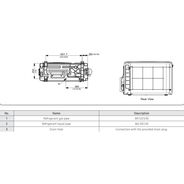 SAMSUNG DUCT S KANALINIO TIPO VIDUTINIO SLĖGIO 5.0/6.0KW ORO KONDICIONIERIAUS KOMPLEKTAS (VIENFAZIS ĮRENGINYS) SU LAIDINIU PULTELIU 3