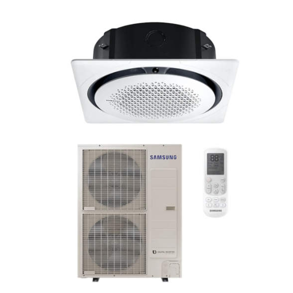 SAMSUNG NORDIC 360 KASETINIO TIPO 10.0/11.2KW ORO KONDICIONIERIAUS KOMPLEKTAS (VIENFAZIS ĮRENGINYS); KOMPLEKTUOJAMAS SU PASIRENKAMA APDAILA IR DISTANCINIU PULTELIU.