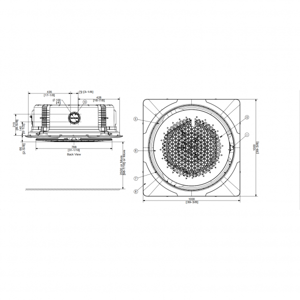 SAMSUNG 360 KASETINIO TIPO 10.0-11.2KW ORO KONDICIONIERIAUS KOMPLEKTAS (TRIFAZIS ĮRENGINYS); KOMPLEKTUOJAMAS SU PASIRENKAMA APDAILA IR DISTANCINIU PULTELIU. 12