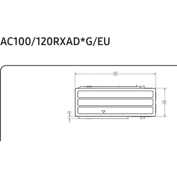 SAMSUNG DUCT S KANALINIO TIPO VIDUTINIO SLĖGIO 10.0/11.2KW ORO KONDICIONIERIAUS KOMPLEKTAS (VIENFAZIS ĮRENGINYS) SU LAIDINIU PULTELIU 5