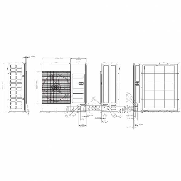 SAMSUNG DUCT S KANALINIO TIPO VIDUTINIO SLĖGIO 10.0/11.2KW ORO KONDICIONIERIAUS KOMPLEKTAS (VIENFAZIS ĮRENGINYS) SU LAIDINIU PULTELIU 6