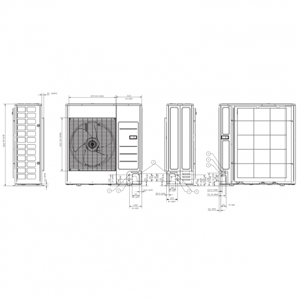 SAMSUNG DUCT S KANALINIO TIPO VIDUTINIO SLĖGIO 12.0/13.2KW ORO KONDICIONIERIAUS KOMPLEKTAS (VIENFAZIS ĮRENGINYS) SU LAIDINIU PULTELIU 6