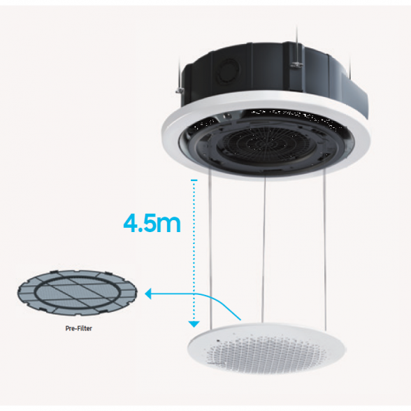 SAMSUNG 360 KASETINIO TIPO 13.4/15.5KW ORO KONDICIONIERIAUS KOMPLEKTAS (TRIFAZIS ĮRENGINYS); KOMPLEKTUOJAMAS SU PASIRENKAMA APDAILA IR DISTANCINIU PULTELIU. 7