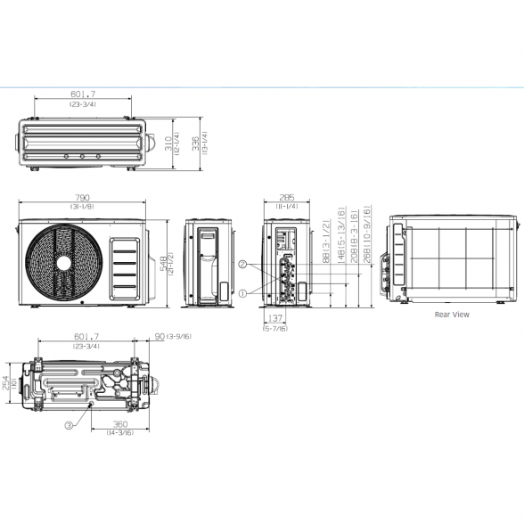 SAMSUNG MULTI-SPLIT SISTEMOS 5.0/5.6KW IŠORINIS BLOKAS 4