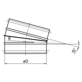 Alkūnė 90° DN250 segmentinė su tarpine