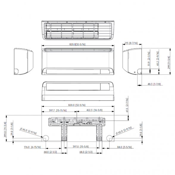 SAMSUNG BEVĖJO SIENINIO KONDICIONIERIAUS MULTI-SPLIT COMFORT - ARISE 2.0/2.2KW VIDINIS BLOKAS 4