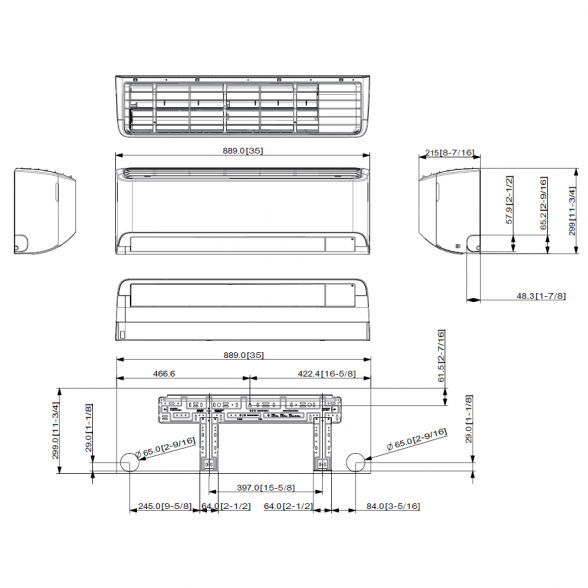 SAMSUNG SIENINIS BEVĖJIS ELITE - GEO 2.5/3.2KW ORO KONDICIONIERIAUS KOMPLEKTAS 6