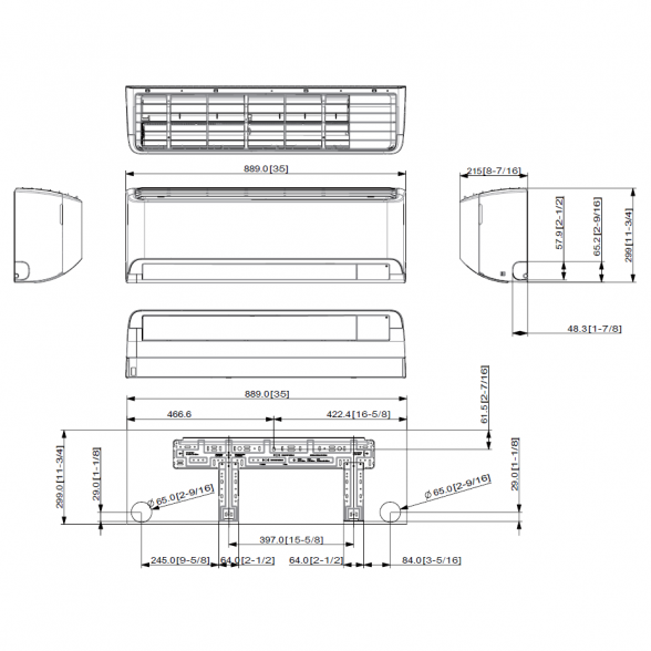 SAMSUNG BEVĖJO SIENINIO KONDICIONIERIAUS MULTI-SPLIT ELITE - GEO 2.5/3.2KW VIDINIS BLOKAS 8