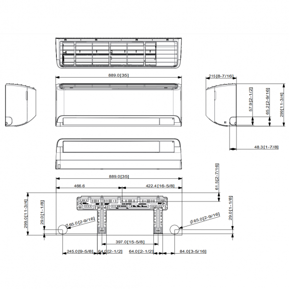 SAMSUNG NORDIC DLX SERIJOS SIENINIS 2.5/3.2KW ORO KONDICIONIERIAUS KOMPLEKTAS 6