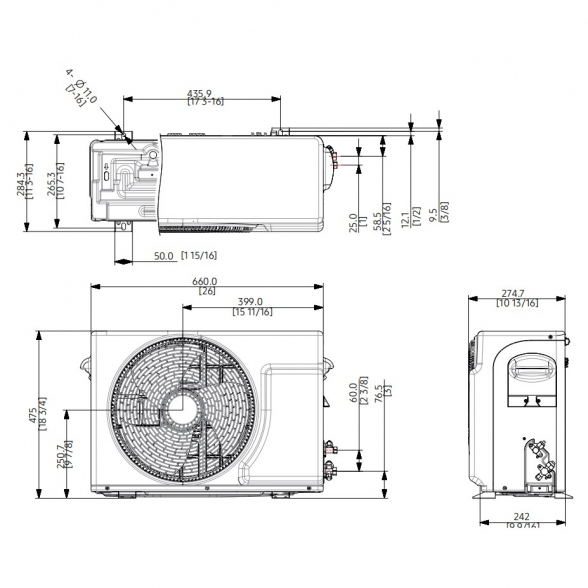 SAMSUNG SIENINIS LUZON 2.5/3.2KW ORO KONDICIONIERIAUS KOMPLEKTAS 5