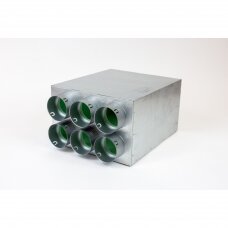 Basic-125-6x75 kolektorinė dėžė su akustine izoliacija, 300x350x195mm