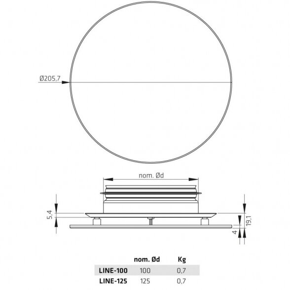 Climecon LINE 125 BLACK oro difuzorius (9005) 2