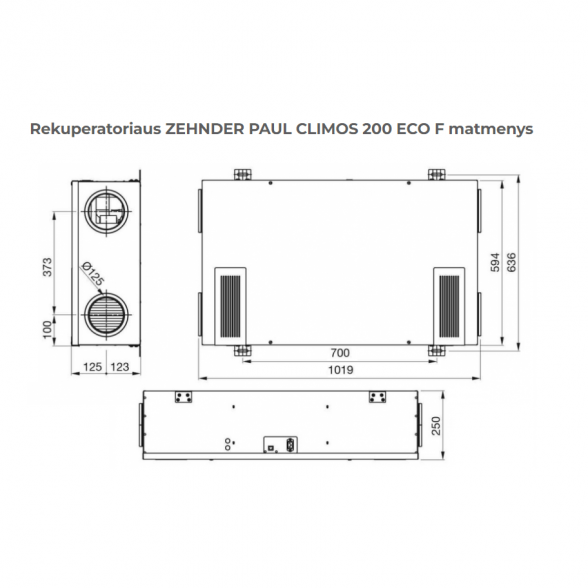 Climos F 200 Eco A right (entalpinis) rekuperatorius 4