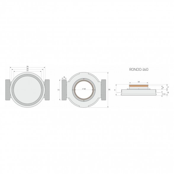 Difuzorius ERGOVENT RONDO-160, pajungimas 160mm 2