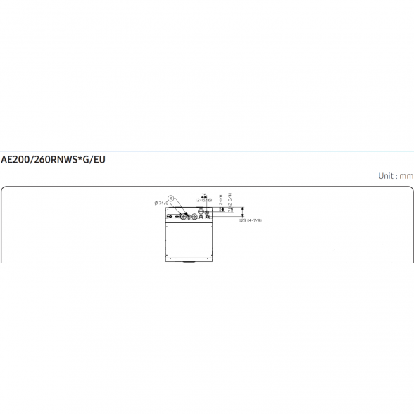 SAMSUNG oras-vanduo 4.4/5.0KW SPLIT komplektas su R32 freonu (su 200l tūriniu šildytuvu) ir nuotoliniu laidiniu valdikliu AE200RNWSEG/EU-AE040RXEDEG/EU-MWR-WW10KN 8