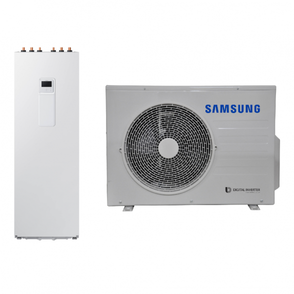 SAMSUNG oras-vanduo 4.4/5.0KW SPLIT komplektas su R32 freonu (su 200l tūriniu šildytuvu) ir nuotoliniu laidiniu valdikliu AE200RNWSEG/EU-AE040RXEDEG/EU-MWR-WW10KN