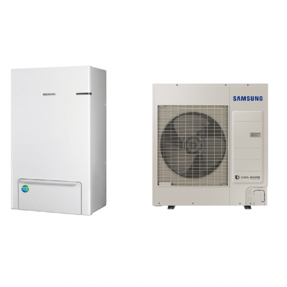 SAMSUNG oras-vanduo 9.0/8.7kW SPLIT komplektas (trifazis) su R32 freonu (be tūrinio šildytuvo) AE090RNYDGG/EU-AE090CXEDGG/EU