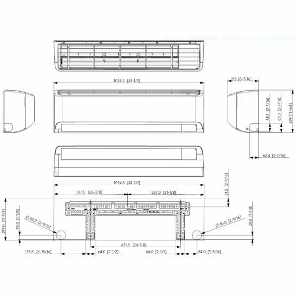 SAMSUNG SIENINIS BEVĖJIS ARISE 5.0/6.0KW ORO KONDICIONIERIAUS KOMPLEKTAS 6