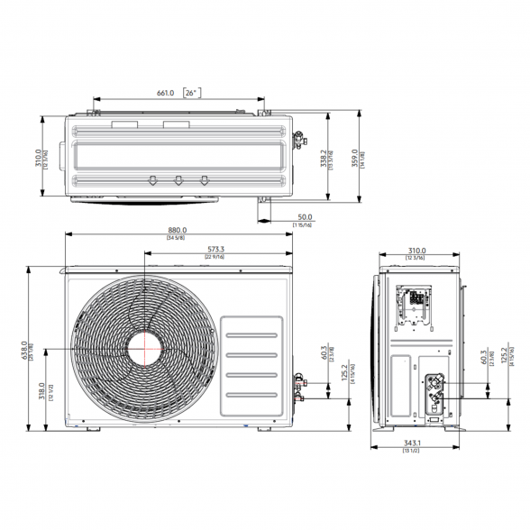 SAMSUNG SIENINIS BEVĖJIS ARISE 5.0/6.0KW ORO KONDICIONIERIAUS KOMPLEKTAS 7