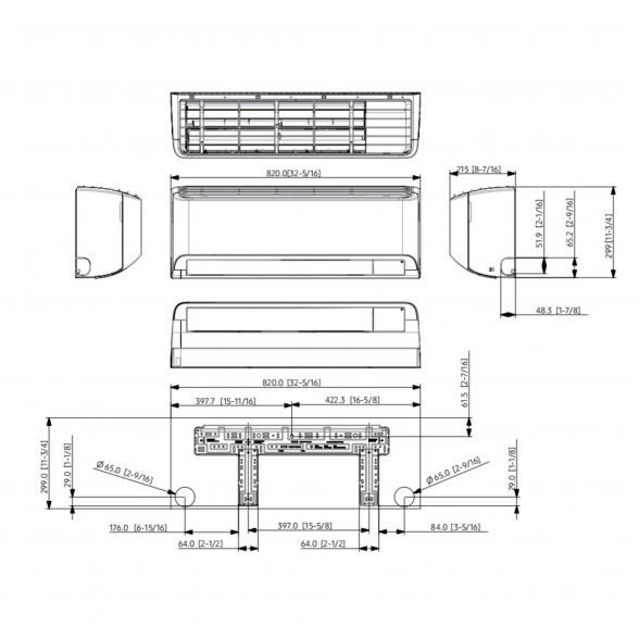 SAMSUNG SIENINIS LUZON 3.5/3.5KW ORO KONDICIONIERIAUS KOMPLEKTAS 6