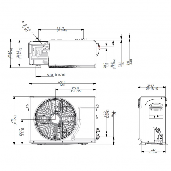 SAMSUNG SIENINIS LUZON 3.5/3.5KW ORO KONDICIONIERIAUS KOMPLEKTAS 5