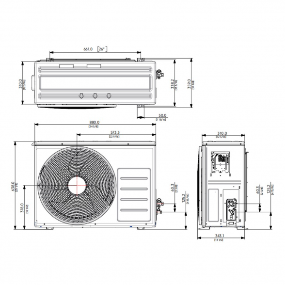 SAMSUNG SIENINIS LUZON 5.0/6.0KW ORO KONDICIONIERIAUS KOMPLEKTAS 5