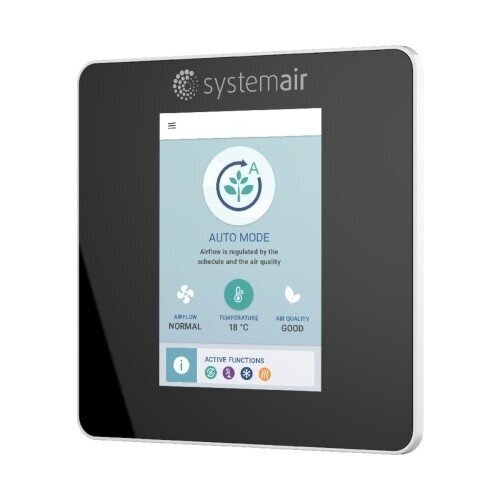 Systemair SAVE TOUCH valdymo skydelis su prieiga prie visų funkcijų