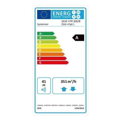 Systemair SAVE VTR 300 R  + SAVE TOUCH valdymo skydelis. Rotacinis vertikalus rekuperatorius (Dešinysis) 2