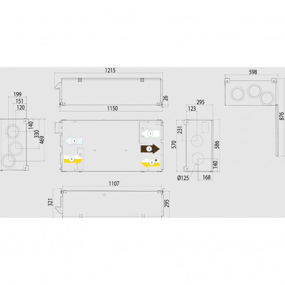 Systemair SAVE VSR 150/B L; rotacinis šilumokaitis; (Kairysis) 2