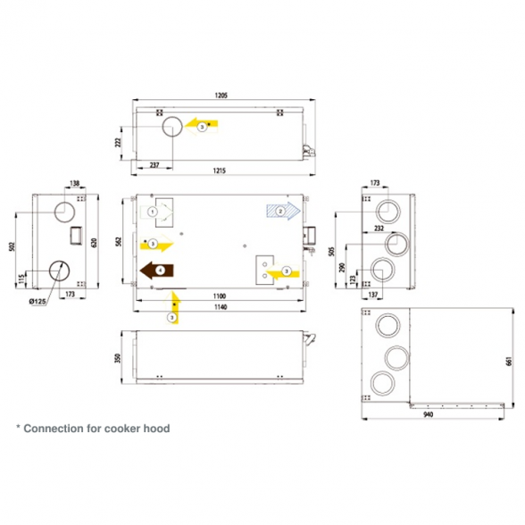 Systemair SAVE VSR 200/B L rotacinis lubinis rekuperatorius (Kairysis) 2