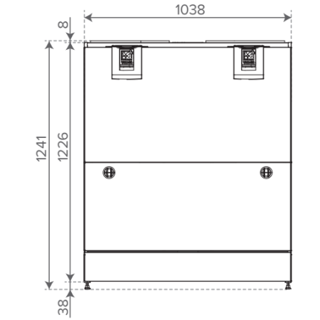 Vallox 245 MVE R entalpinis vertikalus rekuperatorius (Dešinysis) 6