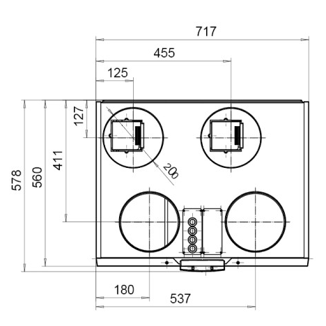 Vallox 145 MV R plokštelinis aliuminio šilumokaitis (Dešinysis) 2