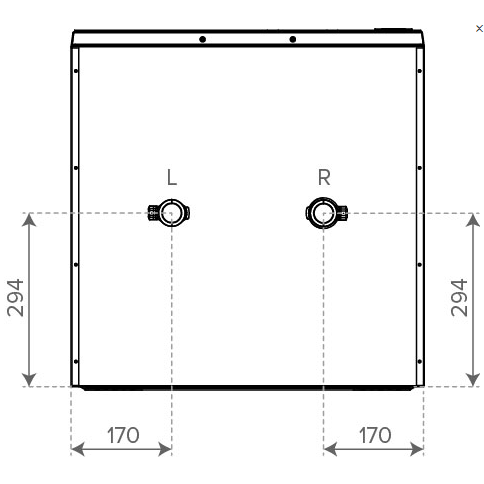 Vallox MV 125D LA02 plokštelinis aliuminio šilumokaitis (Kairysis) 2